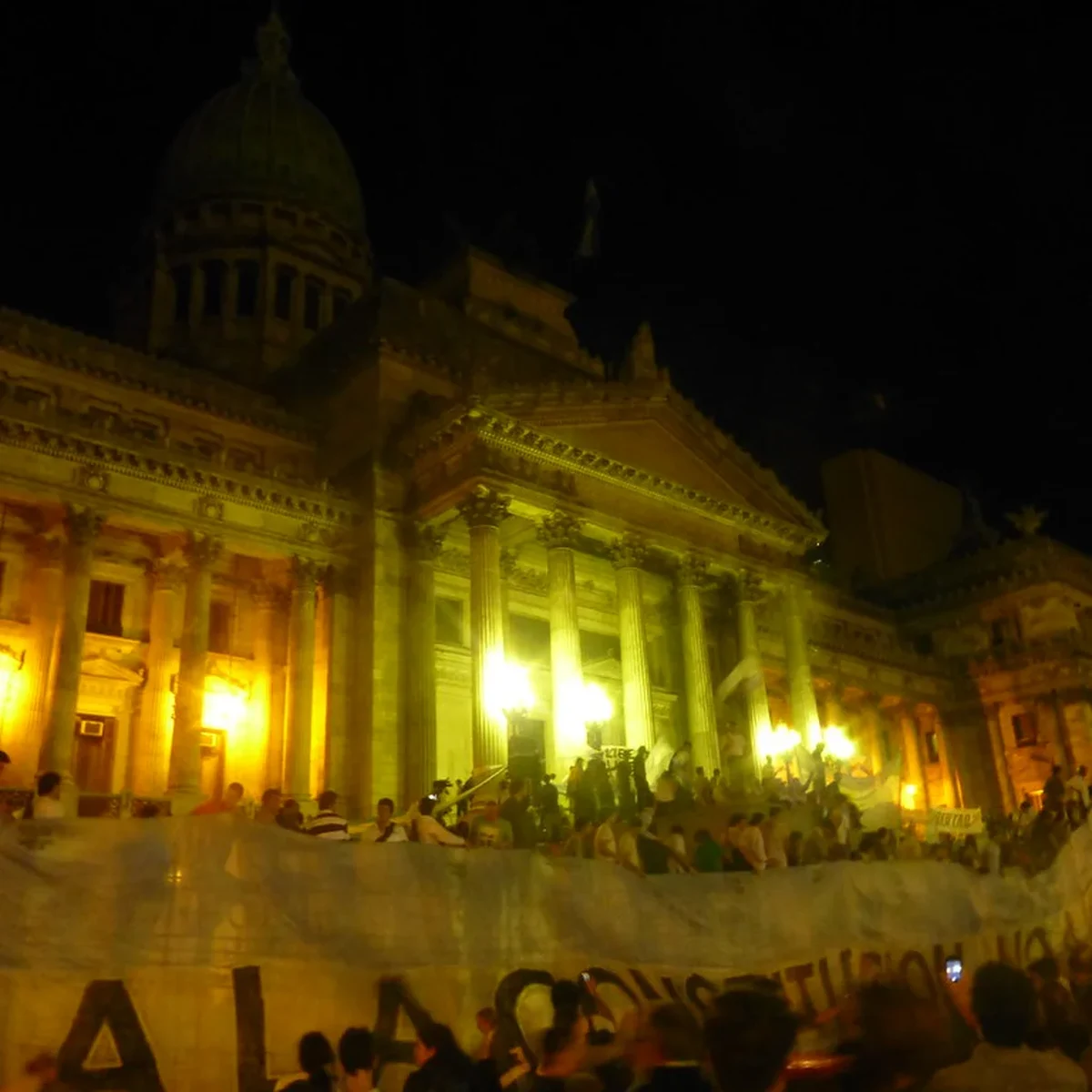 Manifestación frente al Congreso de la Nación