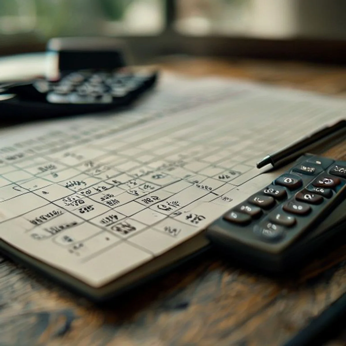 Planilla con cálculos económicos